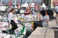 Ambiance sur les pontons avant le depart de la 2eme etape de la Generali Solo 2015 entre Nice et Barcelone - Nice le 27/09/2015